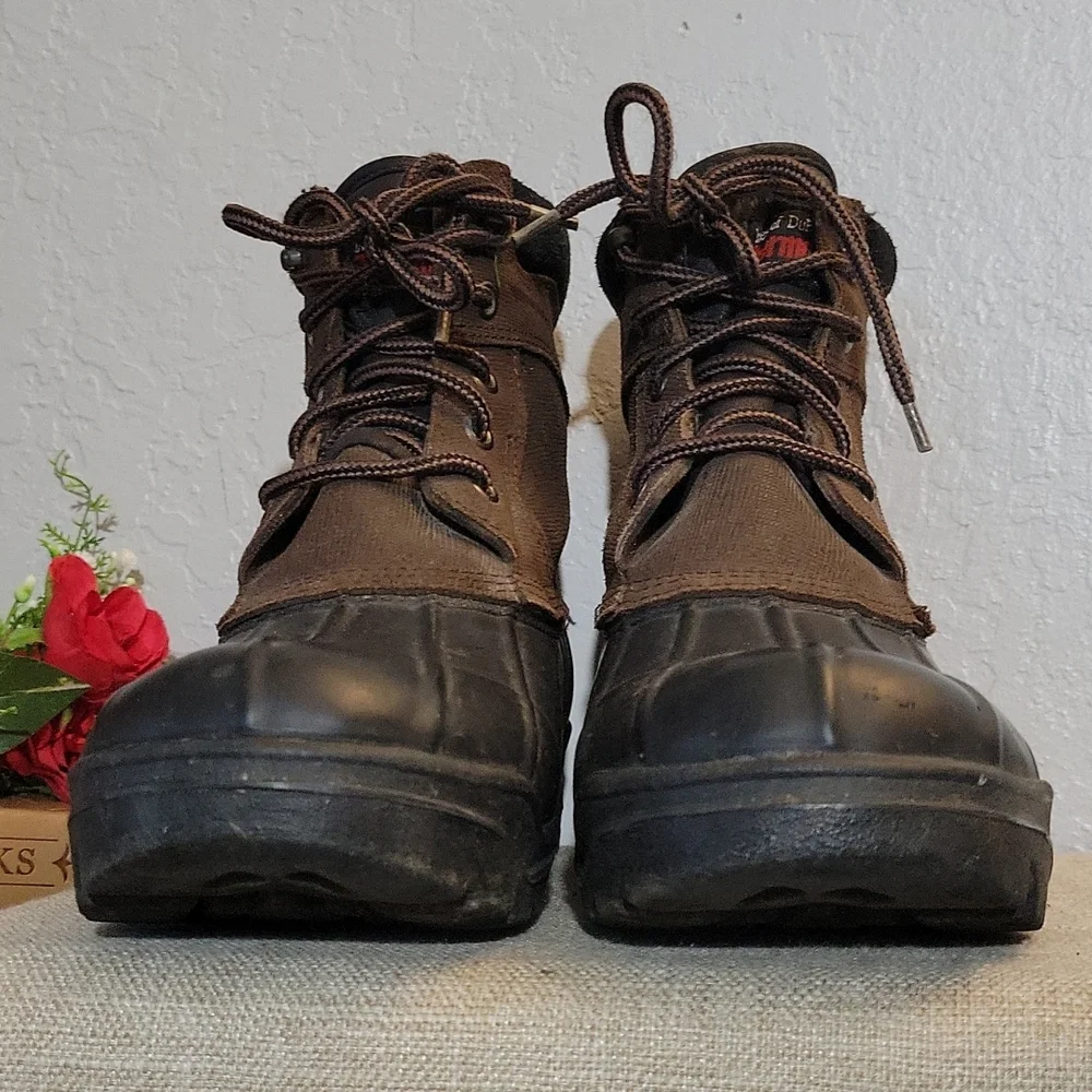 Leather Upper Rain Boot 10